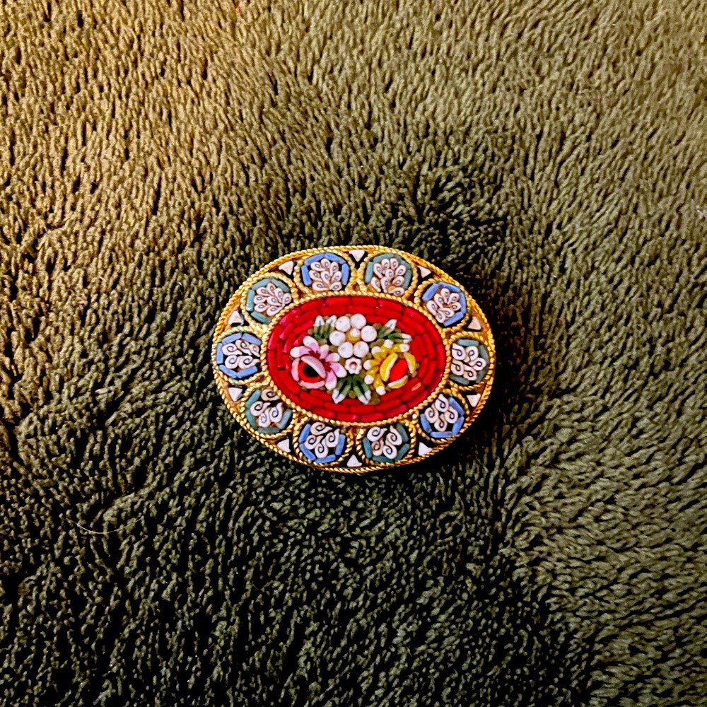Gorgeous Micro Mosaic Brooch